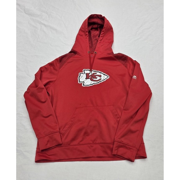 Majestic Other - Majestic Thermabase Kansas City Chiefs Red Fleece Hoodie Size Large